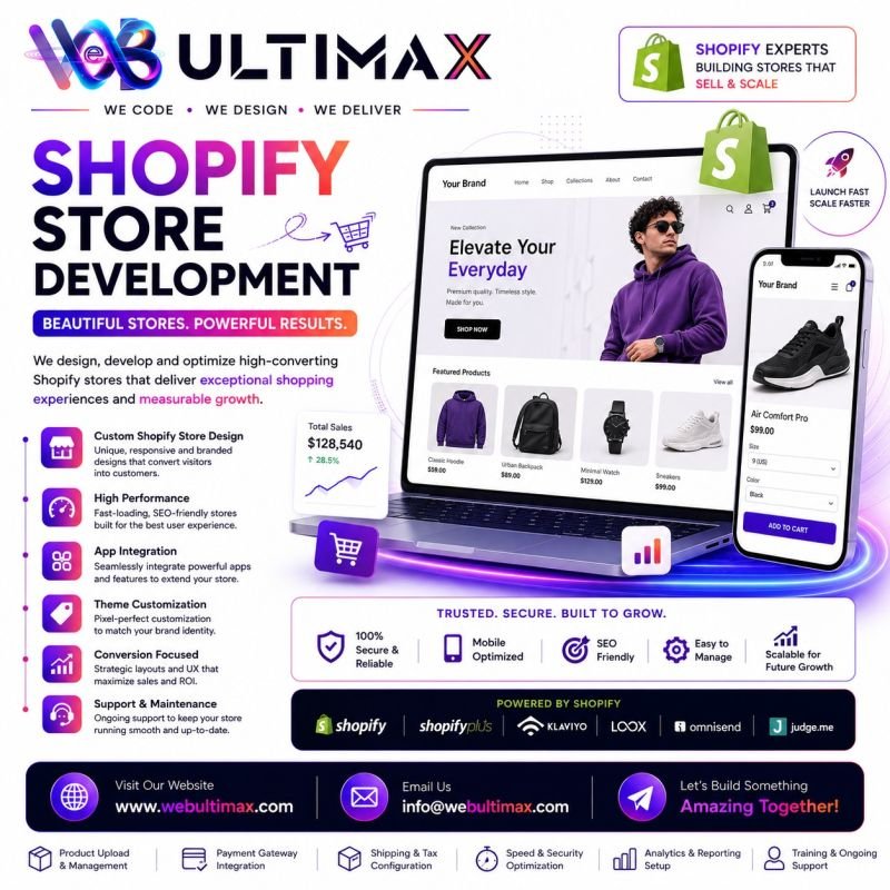 Web Ultimax original social media post - Shopify Store Development